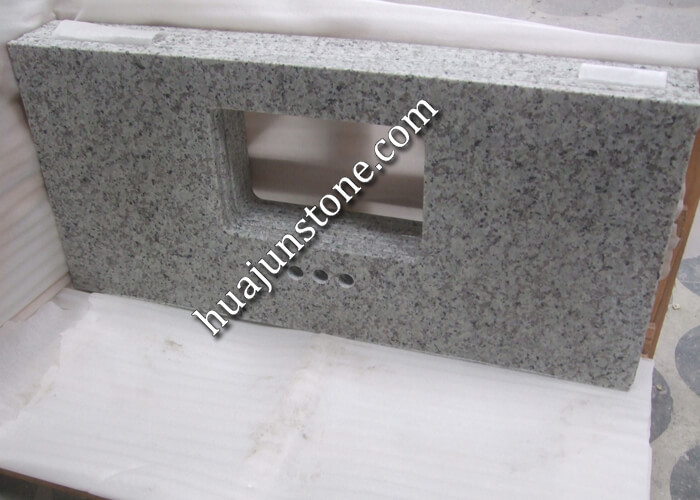 Big White Flower Granite Vanity Tops