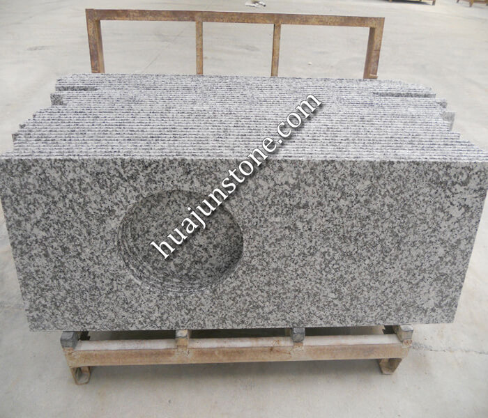 Big White Flower Granite Vanity Tops