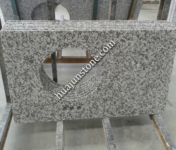 Big White Flower Granite Vanity Tops