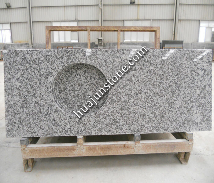 Big White Flower Granite Vanity Tops