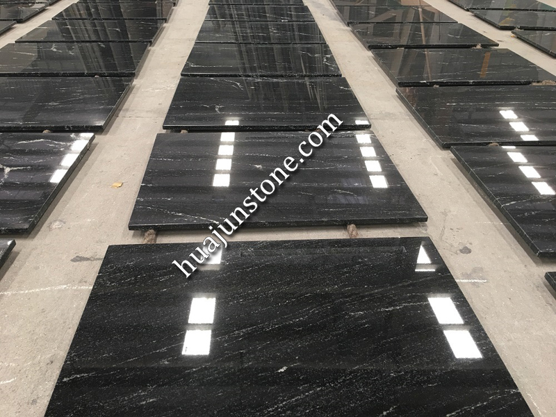 Black Via Lactia Granite Vanity Tops