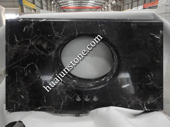 Black White Marble Vanity Tops