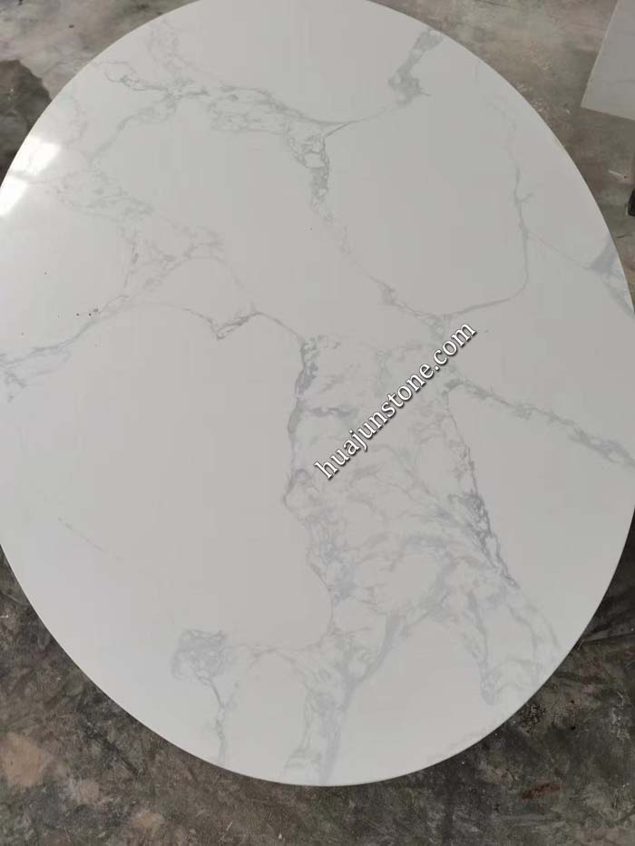 Calacatta White Quartz Table Tops