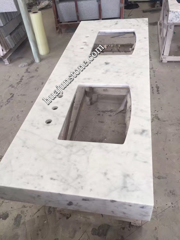 Carrara White Marble Kitchen Countertops