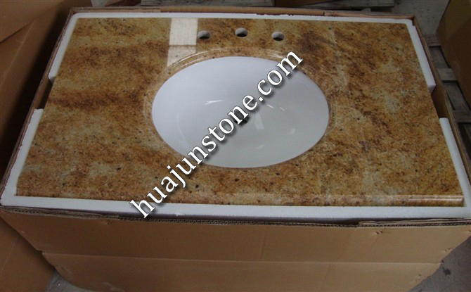 Cashmere Gold Bathroom Vanity Tops