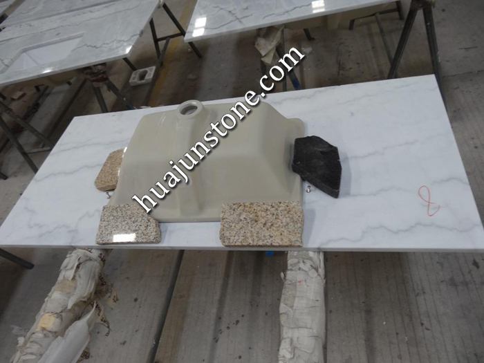 China Calacatta White Marble Kitchen Countertops