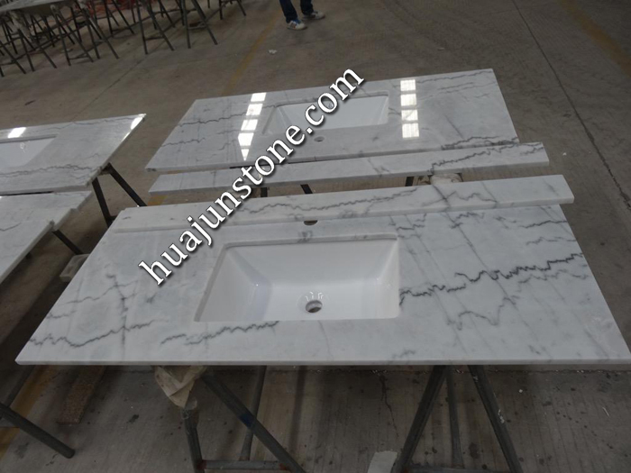 China Calacatta White Marble Kitchen Countertops