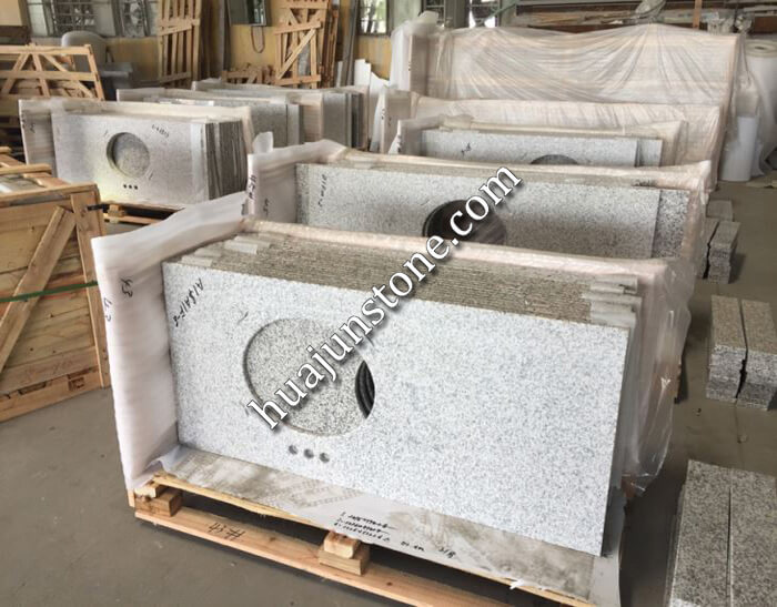 China G655 White Granite Vanity Tops