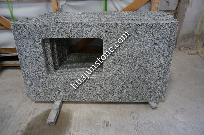 China Light Grey Granite Vanity Tops