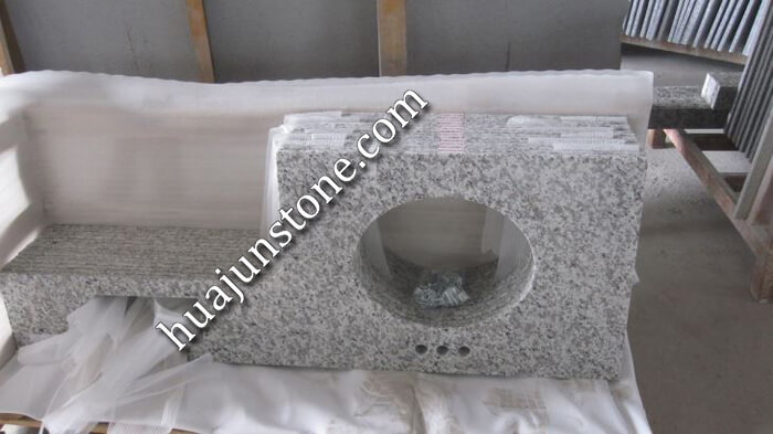 China Tiger Skin White Bathroom Vanity Tops