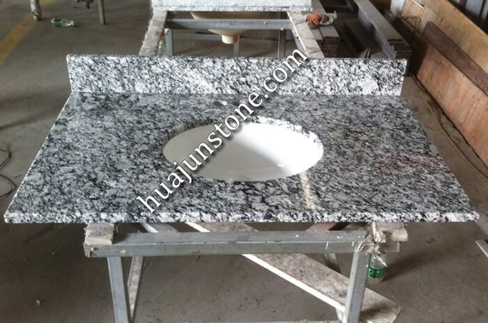 China White Wave Granite Vanity Tops