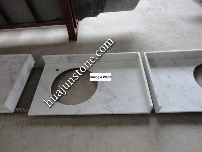 Chinese Guangxi White Marble Vanity Tops