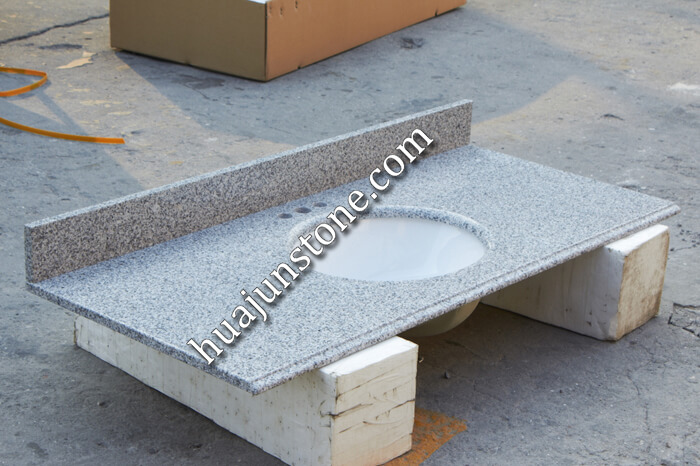 Chinese Luna Pearl Granite Vanity Tops