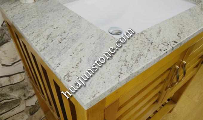 Indian Kashmir White Bathroom Vanity Tops