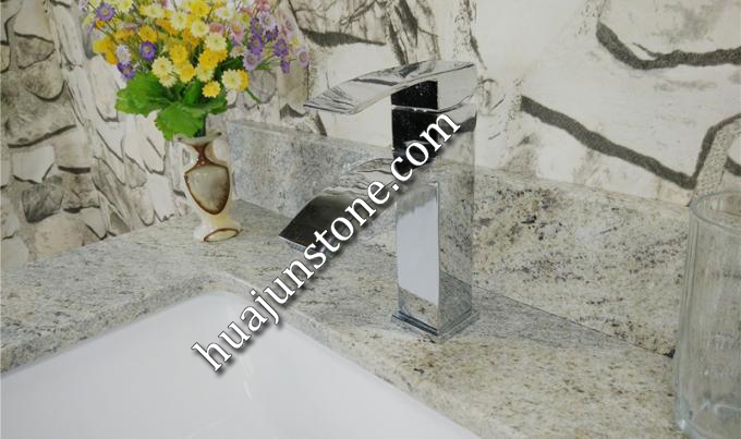 Indian Kashmir White Bathroom Vanity Tops