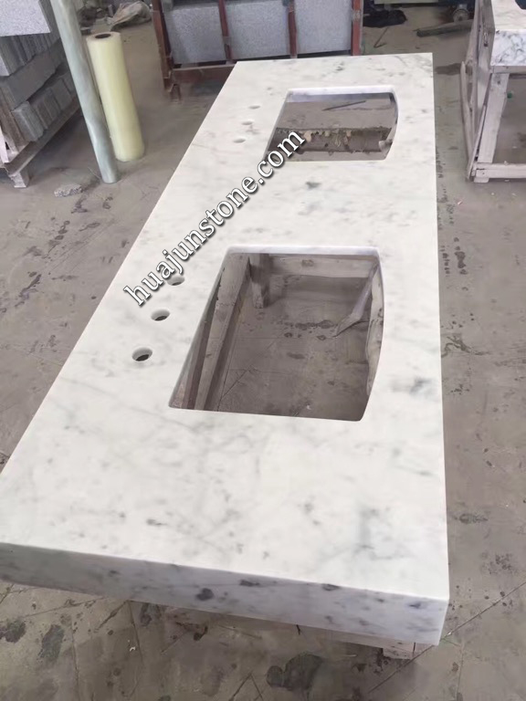 Italy White Carrara Marble Kitchen Countertops