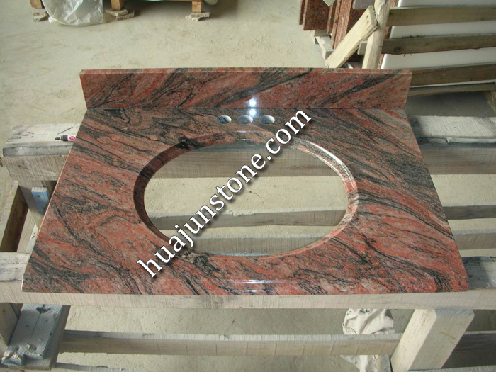 Multicolor Red Bathroom Vanity Tops