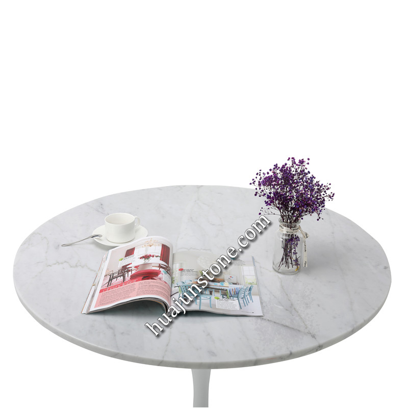 Carrara White Round Table Tops