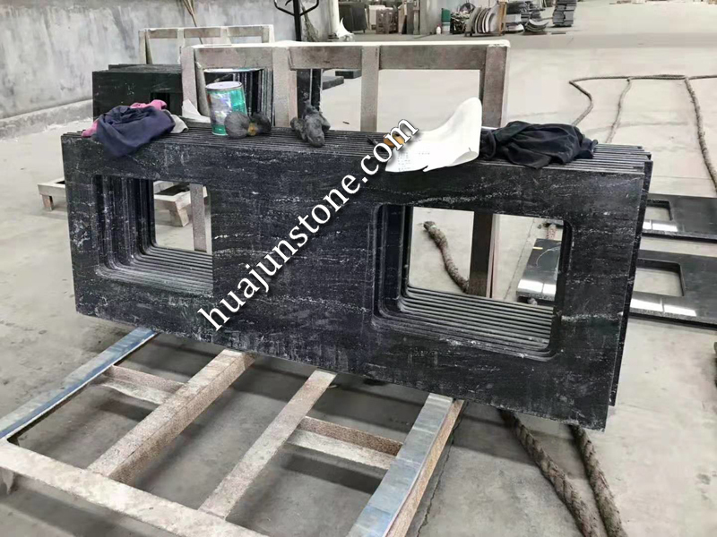 Via Lactea Black Granite Vanity Tops