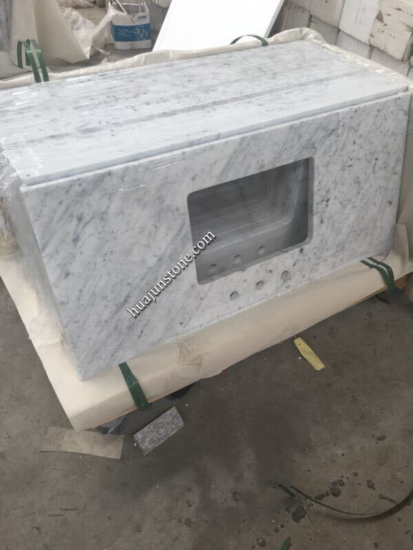 White Carrara Marble Vanity Tops